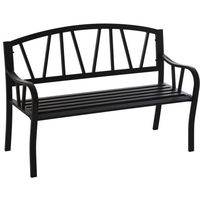 Meuble de jardin easycomfort banc extérieur métal imperméable 2 places