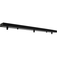 Placa techo metálica negra 70cm para 2–3 lámparas
