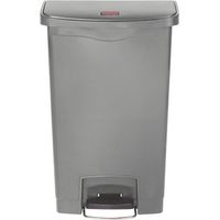 Poubelle à pédale frontale Rubbermaid grise 50L - 292 x 456 x 719 mm - SLIM JIM