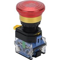 10A 22mm Not-Aus-Taster, verriegelbarer Drucktaster, runder Not-Aus-Taster aus Aluminiumlegierung