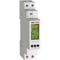 Interrupteur horaire numérique 230V AC – Programmation quotidienne – 48 cavaliers – Écran LCD rétro-éclairé – Montage sur barre DIN 1 module – Vemer