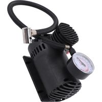 Mini Air Compressor pour Vélo et Ballons, Pompe à Air Portable 12V 300 PSI avec Jauge, Noir ABS 12x13.5x7cm, 415g