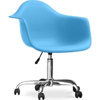 Office Chair with Armrests - Desk Chair with Castors - Weston Blue