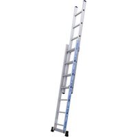 Tubesca Comabi – Échelle coulisse à main 2 plans en aluminium – Charge maximale 150 kg – Norme EN 131 – Patins antidérapants pour sécurité