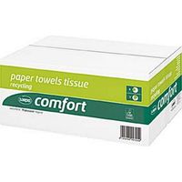 Papier pour essuie-mains WEPA Confort, Dimensions : 25 x 33 cm, Carton de 3072 feuilles, Feutre Épais. :s, Graduation : 24 x 128