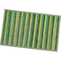 Tapis en Bois de Bambou Cuisine Salle de Bain Chambre Anti-dérapant Petit Déjeuner Napperon Vert - 50x135 cm