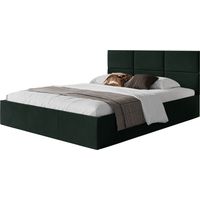 Selsey Nestio – Polsterbett 180x200 mit Bettkasten, Samtbezug, dunkelgrün