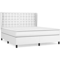 Maison Exclusive - Boxspringbett mit Matratze Weiß 180x200 cm Kun