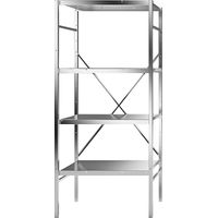 FRANKEL kaiserkraft, Rayonnage emboîtable en inox, 4 tablettes