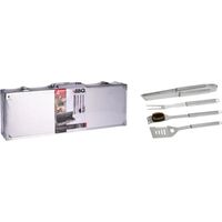 Set utensili barbecue Progarden acciaio inox 4 pezzi