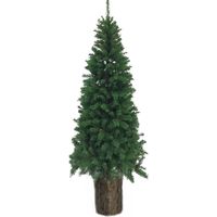 Albero di natale artificiale con base tronco supporto piede in legno realistico per le vostre casa vetrine negozi idea regalo - tronco più albero: tronco con cervino 230 cm - MISURA: TRONCO GRANDE
