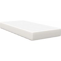 Matelas de Lit avec matelas Crème 90 x 190 cm tissu