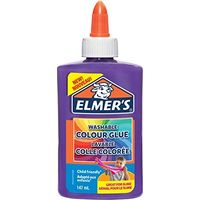 ELMERS COLLE PVA COLORÉE VIOLET 147 ML LAVABLE IDÉALE POUR FABRIQUER DU SLIME 1 UNITÉ ELMER'S 2109502