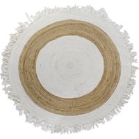 DKD Home Decor Tapis Beige Marron Coton Jute 200x200 cm