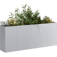 Vidaxl – Jardinière en acier galvanisé 200x40x80 cm – Fond ouvert pour drainage – Supports intérieurs pour stabilité – Idéal pour plantes et légumes