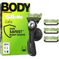 GilletteLabs Body + Intimate Rasierer für Männer mit magnetischer Duschhalterung