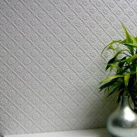 Textured Anaglypta Wallpaper with 3D Surfaces Embossing - Floral Flower Wallpaper Paintable Textured Wallpaper Paper Vinyl Wallpaper White