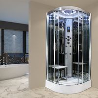 Insignia Steam Enclosure Quadrant Shower Cabin 900x900 Platinum Range Chrome