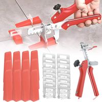 501 Pièces kit de Croisillon Autonivelant 2mm avec 400 Croisillon Carrelage Autonivelant 100 Cale Carrelage Réutilisable et 1 Pince à Niveler pour la Pose de Carreaux épaisseur 3–16mm (kit 2 mm)