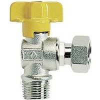 RUBINETTO GAS SQUADRA M CON BOCCHETTONE Misura: 1/2" x 1/2" DN 10