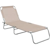 Linder Exclusiv Klappbarer Garten-Liegestuhl GM4001BG Beige