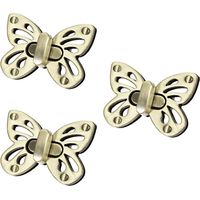 3 ensembles Schmetterling Geldbörse Drehverschluss Kupplungen Verschlüsse DIY Sack Brussed Laiton