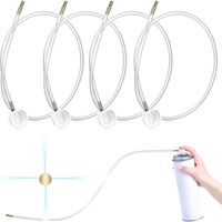 Lot de 4 rallonges de buse de pulvérisation 50 cm – Diamètre 4,5 mm – Angle de rotation 360° – Pour peinture et nettoyage précis