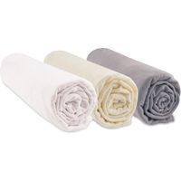 Lot de 3 Draps housse Couffin 32x72 cm 100% Coton Bio