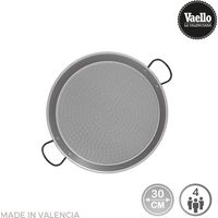 Traditionelle Paella-Pfanne aus poliertem Stahl ø30cm (4 Personen). vaello