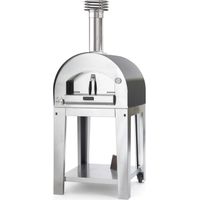 forno pizza a gas con carrello fontana "margherita" colore antracite 2 pizze