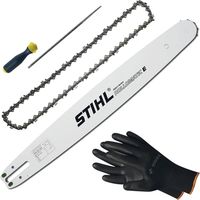 Kettensäge Zubehör - Sägekette 40cm Picco Super 3 Ersatzkette + Schwert 40cm + Feilenheft mit Feile 4mm
