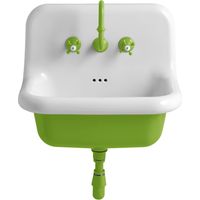 Lavabo in ceramica retrò - 60 cm - True Colors - Verde Acido