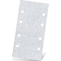 MENZER White Carte abrasive a gancio e anello, 186 x 93 mm, 8 fori, p. Levigatrici orbitali, Corindone normale (50 Pz.) G320