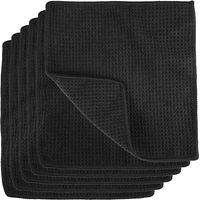 6 paños de limpieza de microfibra, reutilizables, ultraabsorbentes, de secado rápido y sin pelusa, de 20 x 20 cm, para cocina, coche, ventanas y baño.