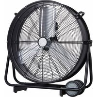 DOMAIR MONSTER - Brasseur d'air industriel poser - 250 W -60 cm - 3 vitesses - 5 pales - Inclinable à 90° - Noir