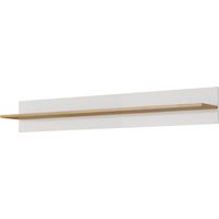 Mensola sospesa, Bianco + Bianco lucido + Rovere Grandson, 138 x 20 x 20 cm