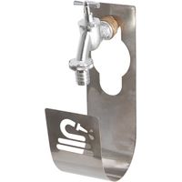 Porte tuyau d'arrosage sur robinet en acier inoxydable - Argenté - L 9 x P 12 x H 25,3 cm - Livraison gratuite