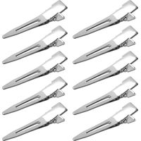 50 Pcs Curl Clips, 1.75 Inch Single Prong Section Clips Metal Alligator Hair Pins for Hair Extensions