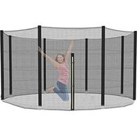 Net de remplacement net sécurité pour trampoline Ø 244 305 366 427 cm, réseau du jardin 6/8 tiges, externe net, pièce rechange résistant à la déchirure Noir CM(8FT)6 stangen