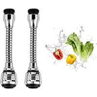 Sprayer Faucet Water Sprayer Attachment 360° Rotatable Lengthen Sprayer Hose Faucet Extension Attachment For Kitchen Sink Tub 2pcs
