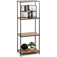 Schwarzes Metallregal 46x30x130 cm