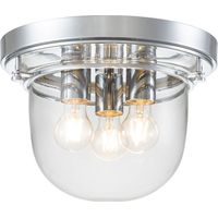 Plafoniera bagno rotonda 33 cm 3xE27 cromata Quoizel