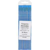 10 Pièces Électrodes Tungstène Pur Pointe Verte pour Soudage TIG AC 2,4x175mm