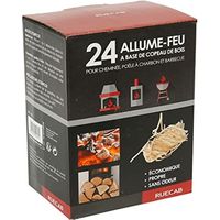 Allume-feu ruecab 24 pièces laine de bois cire végétale
