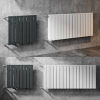 WITEN&NOCK Design Heizkörper Flachheizkörper mit Seitenanschluss Paneelheizkörper, Nabenabstand 500 mm, weiß, 55x100 cm, doppellagig