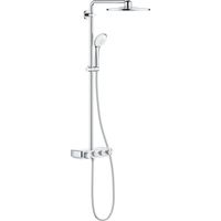 Grohe – Colonne de douche thermostatique Euphoria SmartControl 310 Duo – Douche de tête ronde 310mm – 3 jets – Finition chrome – Technologie EcoJoy