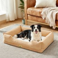 BingoPaw Large Dog Bed Soft Calming Sleeping Couch Washable for Large Medium Small Dogs - Yellow X Large 105x75.5x21cm