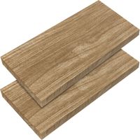CASARIA® Floating Shelves Including Bracket Wall Shelving Living Room Kitchen Bedroom Office 38mm Thick Hidden Wall Fixing 15kg Capacity MDF 50cm (de), 2er Set Eiche (de)