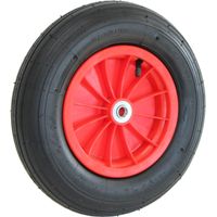 Oypla 14" 3.50-8 Plastic Rim Wheelbarrow Replacement Pneumatic Tyre Wheel