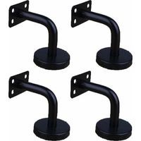 4er-Pack Handlaufhalterungen aus Edelstahl zur Wandmontage für Treppengeländer, Halterungen für Geländer, Wandhalterungen für Treppengeländer (flaches Blech 60 x 60 mm),